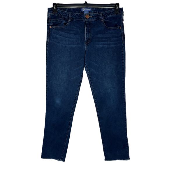 Democracy SZ 16 “Flex”-ellent Jeans Mid-Rise Stretch Zip-Fly Pockets Frayed Hems - Picture 1 of 10